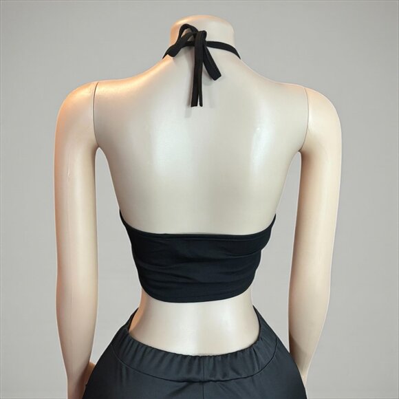 Bad Girl Black Sleeveless Crop Top - Picture 4 of 7